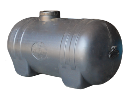 Double-layer round horizontal plastic tank, 125 liters - фото